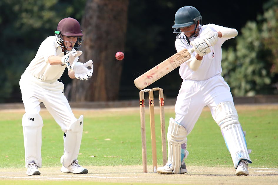 Young cricketers in action