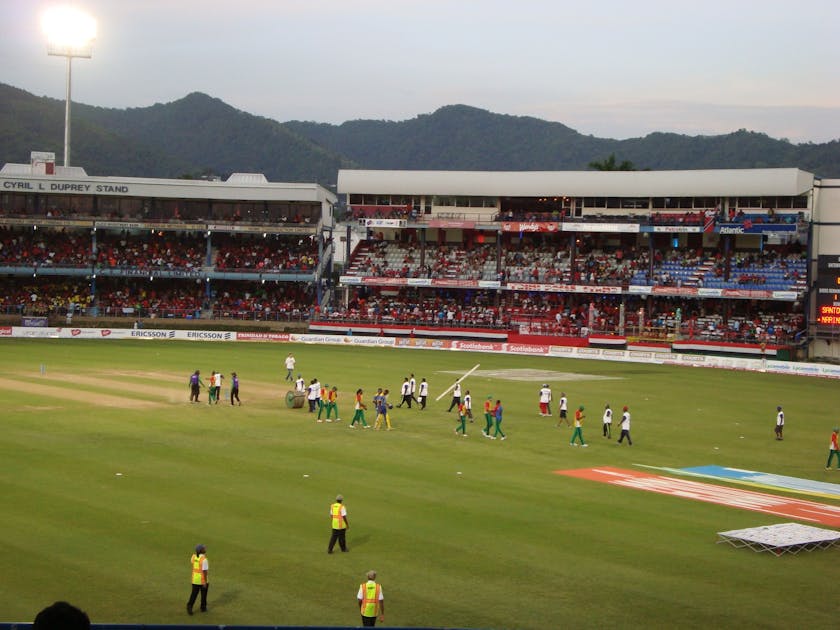Cricket stadium during a tournament